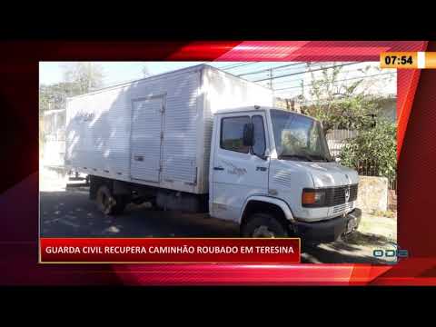 Guarda civil recupera caminhaÌƒo roubado em Teresina 08 09 20
