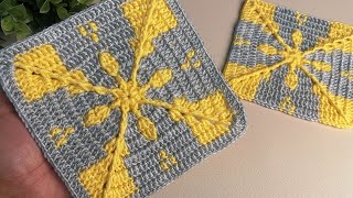 Super easy crochet square motifs pattern