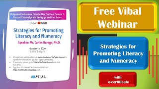Vibal Live Now | Strategies for Promoting Literacy and Numeracy