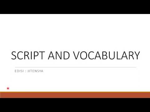SCRIPT  AND VOCABULARY #Jitensha