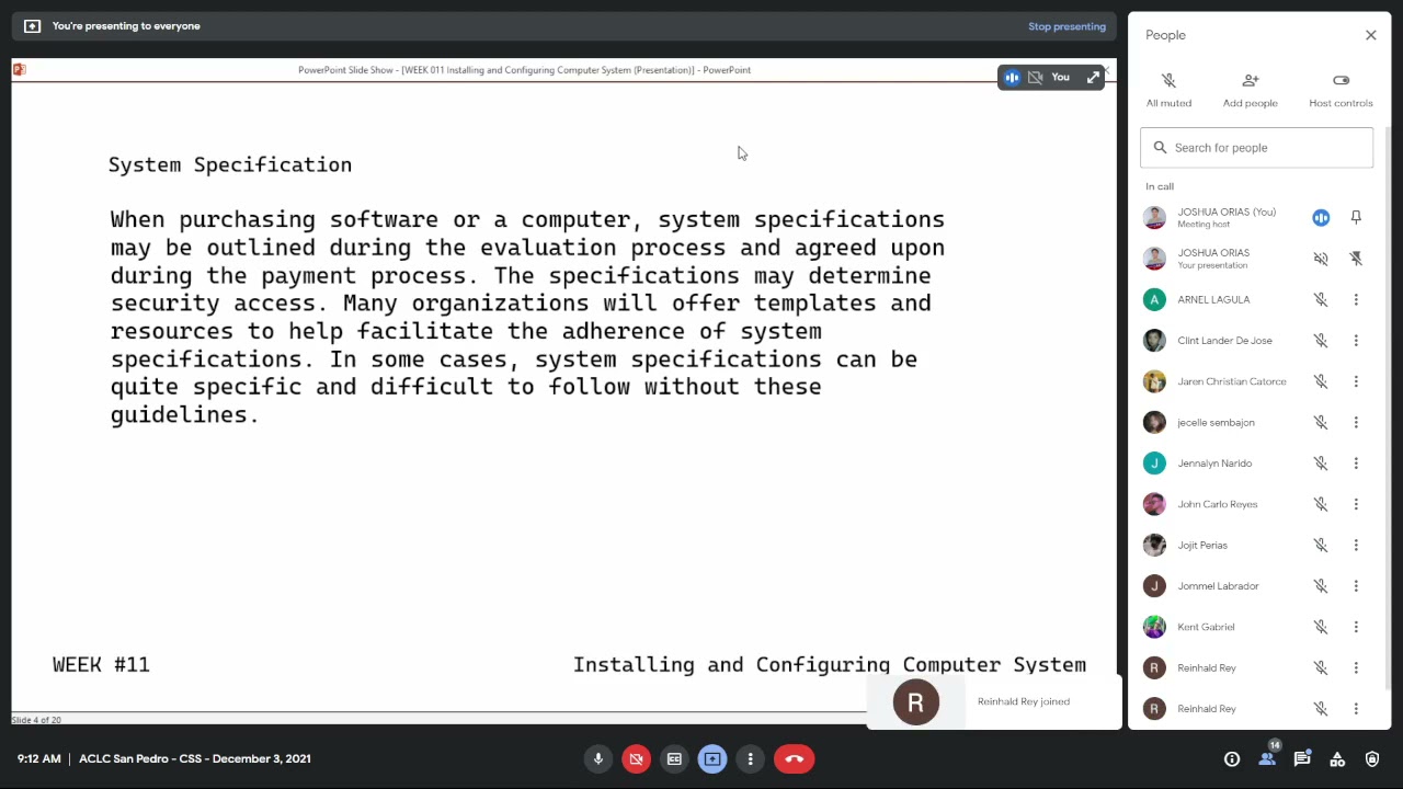 CSS - WEEK 011- Installing and Configuring Computer System