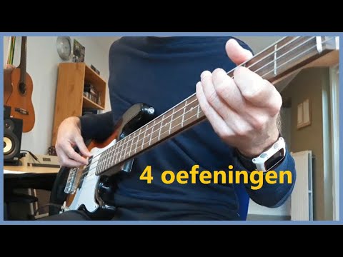 basgitaar leren spelen ★ basgitaarles 4 oefeningen, vinger plectrum techniek ★ bass guitar lesson 1