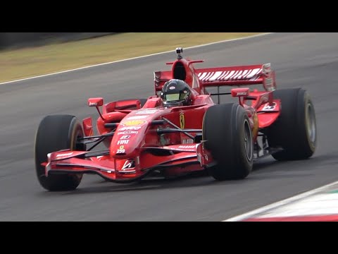 Ferrari F2007 F1 ex Kimi Raikkonen - V8 Engine Sound at Mugello Circuit!