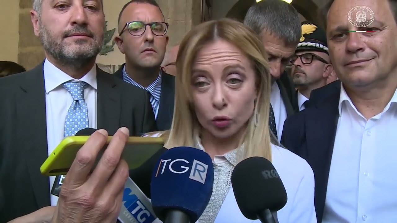 🔴 ULTIM'ORA - DICHIARAZIONI DI GIORGIA MELONI DA NISCEMI