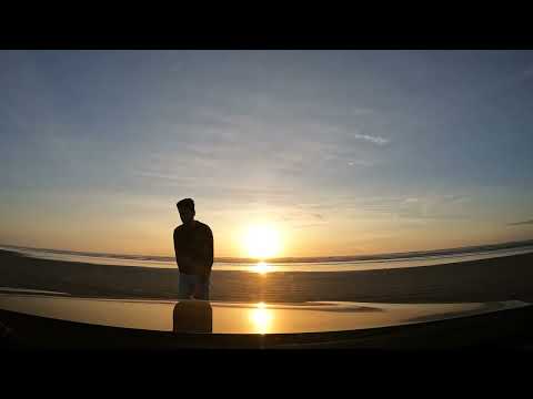 Sunset time lapse at Ocean Shores beach, WA
