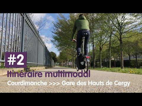 Itinéraire vélo de Courdimanche à la gare des Hauts de Cergy