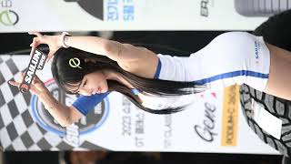 레이싱모델 진하진 슈퍼레이스 사일룬타이어 포즈 직캠3