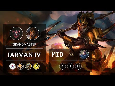 Jarvan IV Mid vs Yasuo - KR Grandmaster Patch 9.9