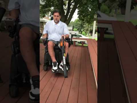 using the worx air from a power chair