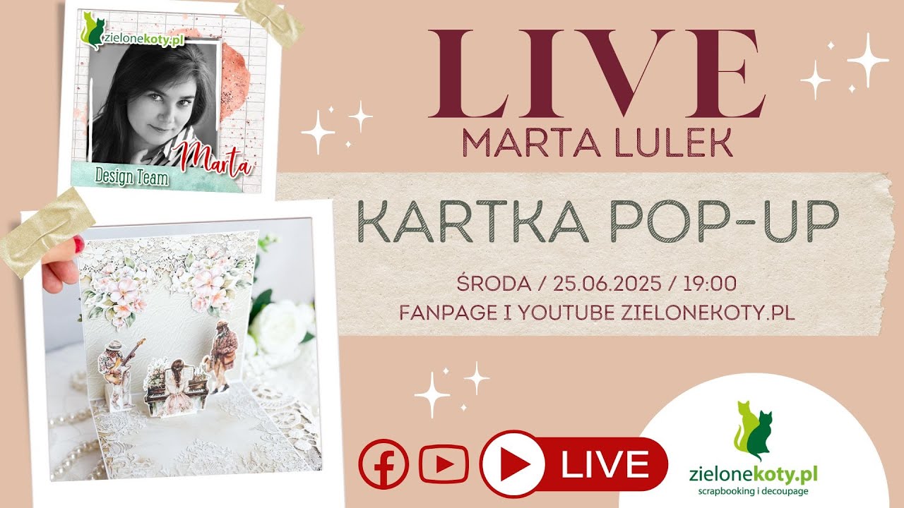 Kartka pop-up z transmisji LIVE | Marta