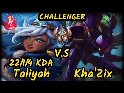 FLA Shrimp (TALIYAH) vs KHA'ZIX - 22/1/4 KDA JUNGLE CHALLENGER GAMEPLAY - BR