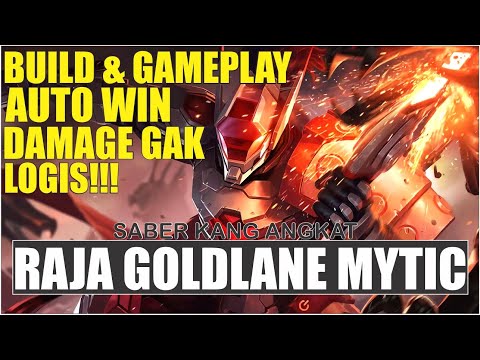 SABER KING OF GOLDLANE NEW BEST BUILD TERSAKIT GAMEPLAY TUTORIAL BROKEN DAMAGE TOP GLOBAL 1 - MLBB