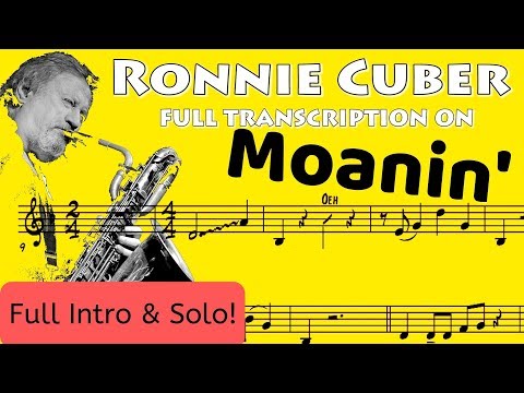 Moanin' Sheet Music - Ronnie Cuber Intro &  Solo transcription (by Charles Mingus Big Band)