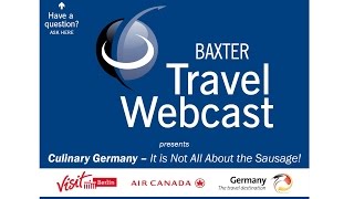 Recorded Webcast: Culinary Germany