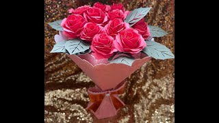 Paper flower bouquet (gift box)- Template