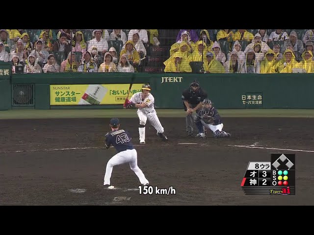 【8回裏】バファローズ・山本 大事な8回を3者凡退に抑えるパーフェクトリリーフ!! 2018/6/5 T-Bs