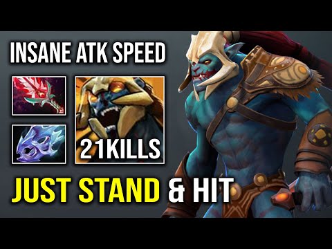 How to Play Huskar By Just Stand & Burn Attack Speed with 1v5 Moon Shard Deleted Mid Dota 2