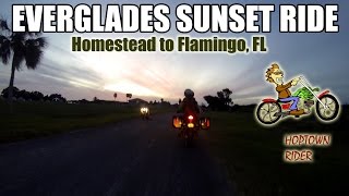 preview picture of video 'Everglades National Park Motorcycle Ride to Flamingo Florida at Sunset'