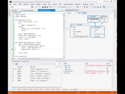 Ptvs Debugging Threaded Programs Parallel Stack And Parallel Watch
