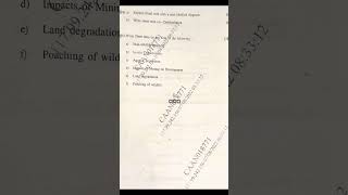 SY.B.Sc-BA-B.Com 3rd semester||Environmental Awareness||Question paper||sppu📚📝