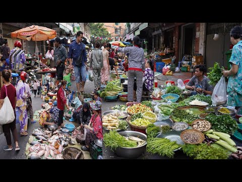 Evening Cambodian Street Market Tours - Massive Supply Seafood, Fresh Vegetable, River Fish & More
