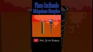 EL PLANO INCLINADO - MÁQUINAS SIMPLES #poleas  #TORNILLO #RUEDA #EJE #física #short #maths #physics