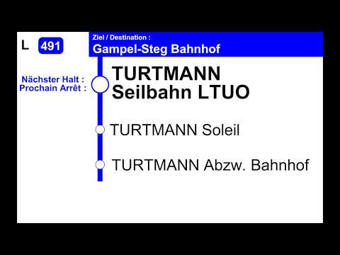 RegionAlps Bus Ansagen - 491 Leuk Bahnhof – Gampel-Steg Bahnhof