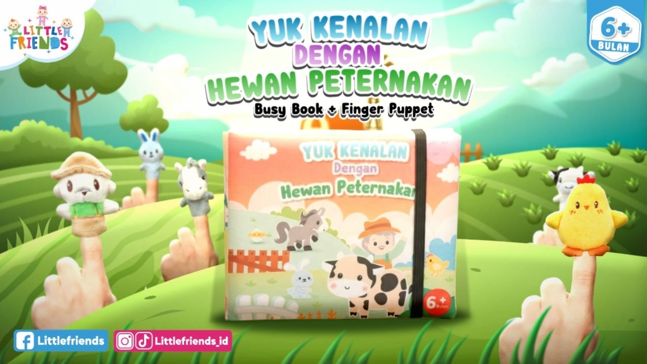 Busy Book + Finger Puppet Peternakan LFB2280 Little Friends