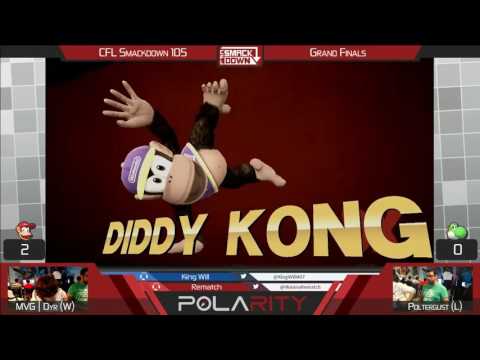 CFL Smackdown 105 WiiU - MVG dyr (Diddy Kong) vs Poltergust (Yoshi) - Grand Finals