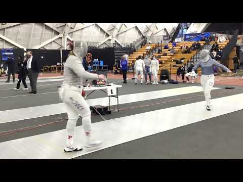 NCAA Fencing Princeton Regionals 2022 Zegers v. Fox Gitomer 2