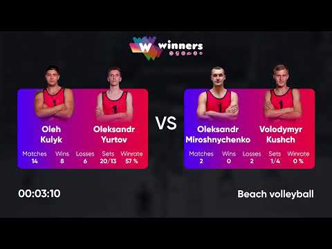 18:40 O. Kulyk / O. Yurtov - O. Miroshnychenko / V. Kushch 24.01.2023 | Winners Beach Volleyball