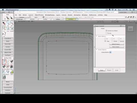 19 Project curves onto surface and trim