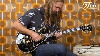 Video thumbnail for Gibson 1957 Les Paul Custom Reissue 3 Pickup Bigsby Light Aged played by Leif de Leeuw | Demo @ TFOA by TFOA Demos