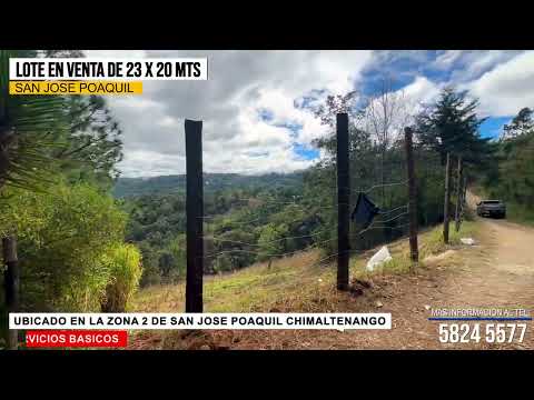 Lote en #VENTA de 23 x 20 mts en zona 2 de San Jose Poaquil #Chimaltenango / #drone
