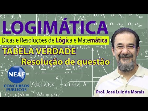 Logimática Tabela Verdade -  Resolução de Questão