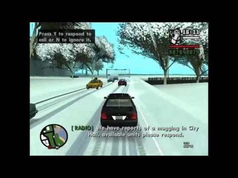 GTA SA: SAPD First Response Mod v2.5 Gameplay 85 (Another Snowy Day)