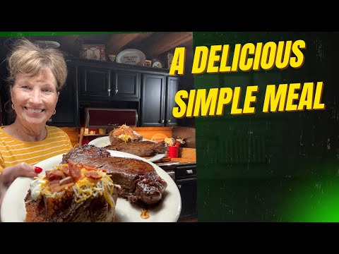 Parmesan Baked Potato & Steak New York Strip Easy Meal @ourforeverfarm