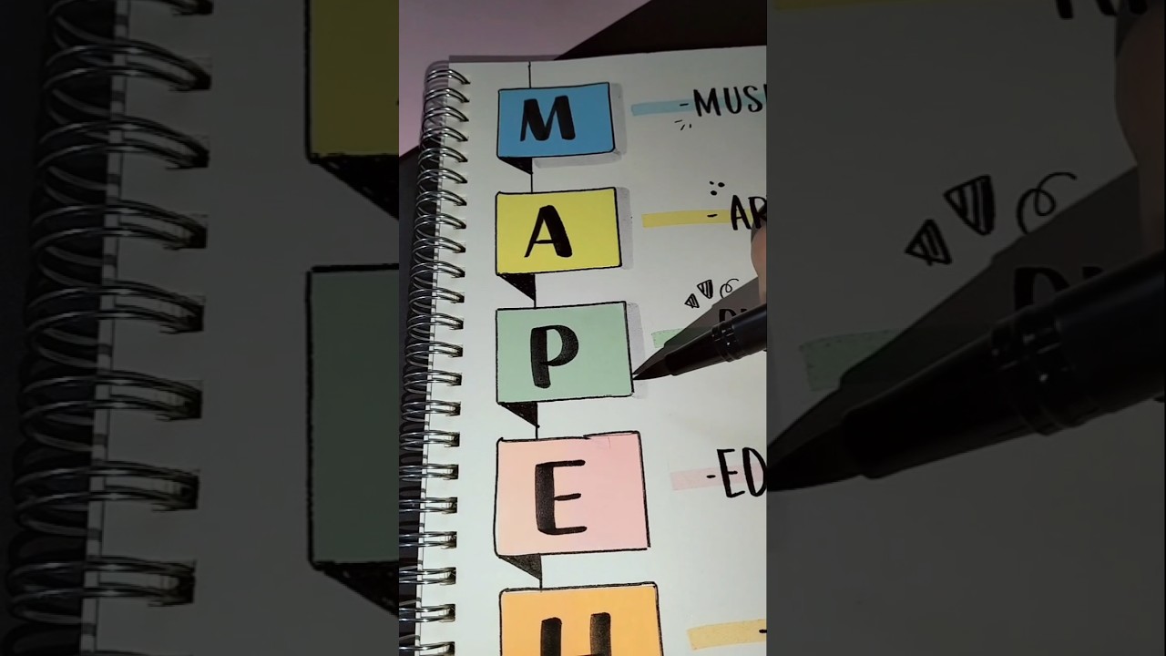 Easy Front Page #shorts #frontpage #mapeh #art #physicaleducation #music #health #notebook #diy