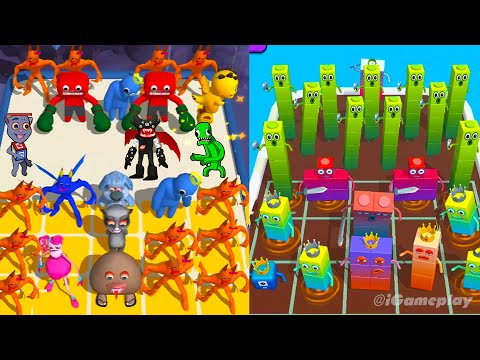Merge NumberBlock Run 3D vs Juan Cat Merge Monster Garten ⭐ Merge Battles