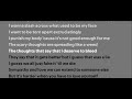 I Deserve To Bleed