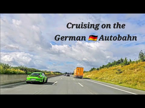Driving in Germany Autobahn (A9) Leipzig to München