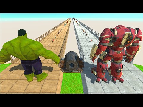 Who is Faster and Stronger Than HULK and IRONMAN HULKBUSTER - Animal Revolt Battle Simulator
