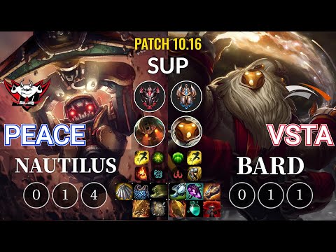 JDG Peace Nautilus vs HLE Vsta Bard Sup - KR Patch 10.16