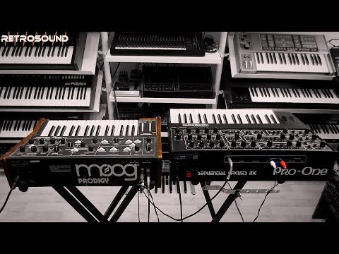 Sequential Pro-One vs. Moog Prodigy - Analog Synthesizer battle