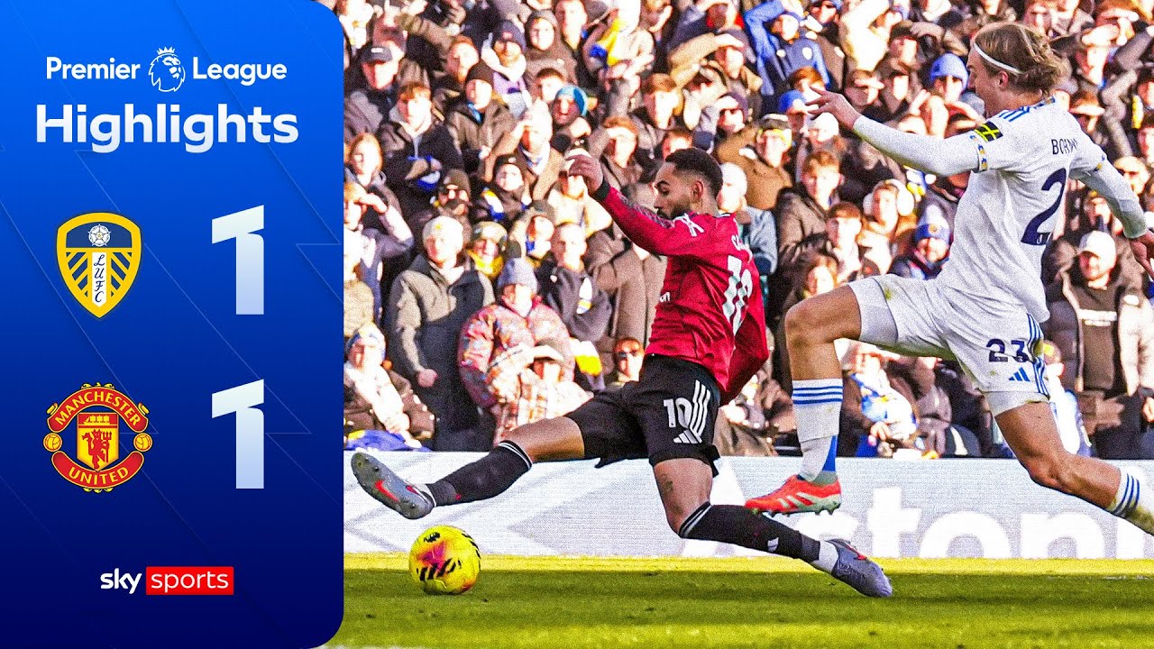 Cunha cancels out Aaronson strike to earn point 🤝 | Leeds 1-1 Man Utd | Premier League Highlights