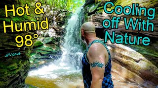 Cooling off on a 98° Humid Day... Abandoned Mines & Waterfalls