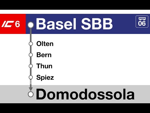 SBB FFS Ansagen/annunci » IC6 Basel SBB — Domodossola (2023) | SLBahnen