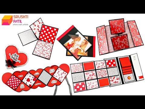 5 Easy Scrapbook Cards / Easy Greeting Cards Tutorial by Srushti Patil | Combo No.05