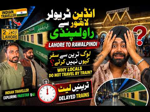 Why LOCALS Don't Travel by Train?? Indian Vloggers Travel~Lahore To Pindi 🚆 by Pakistan Railways