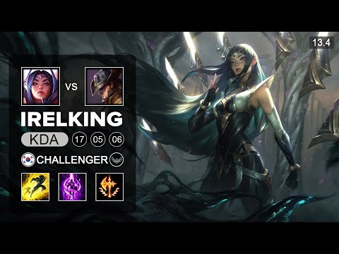 Irelking Irelia vs Twisted Fate Mid - KR Challenger - Patch 13.4 Season 13